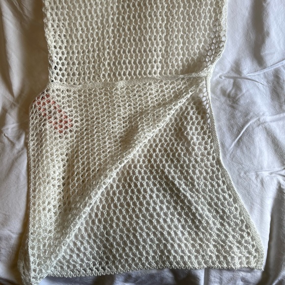 💕NWT Gorgeous crochet Swim coverup/maxi dress, size M in a cream color - Picture 3 of 5